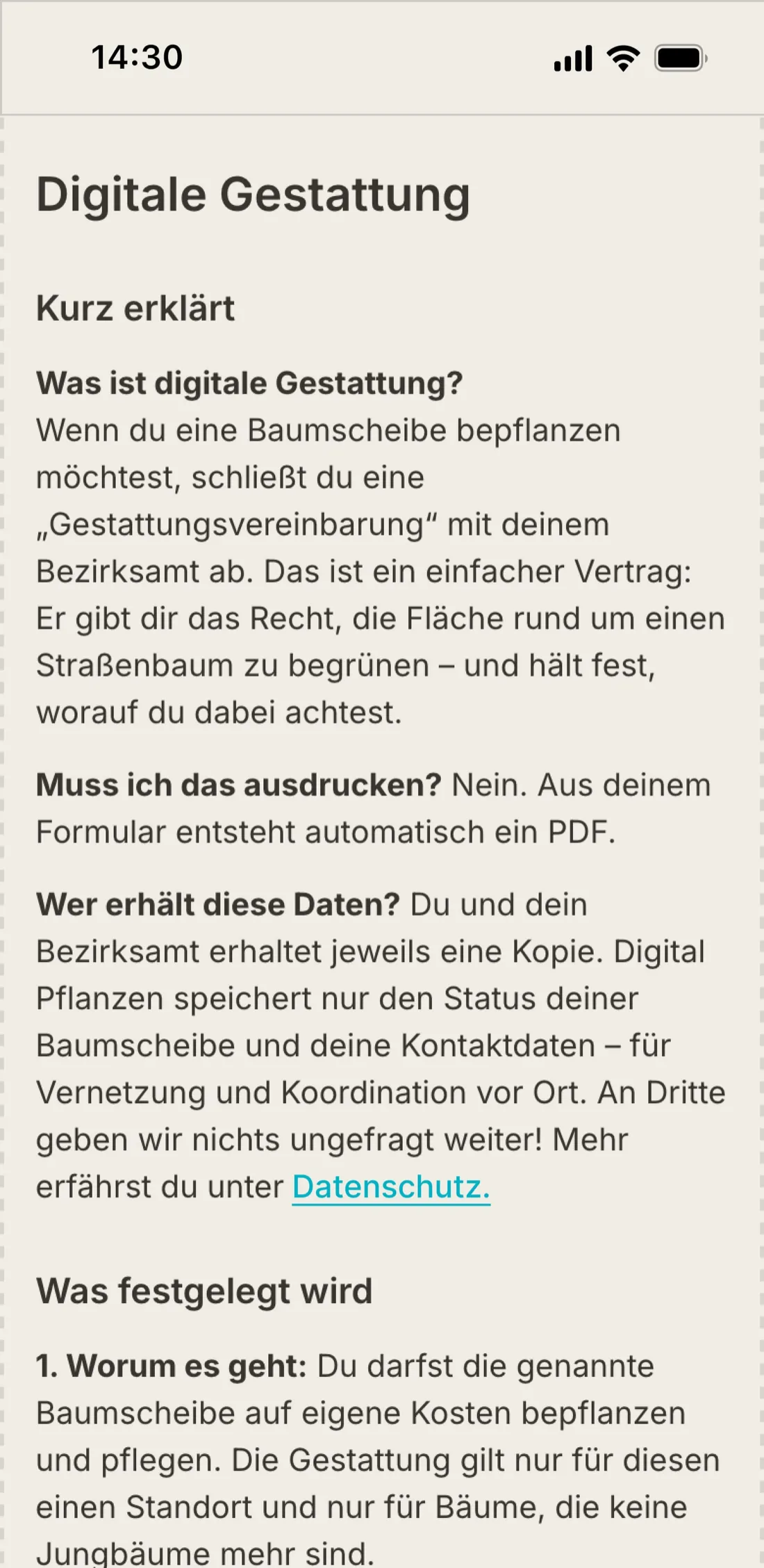 Vereinbaren: Gestattung digital und nachvollziehbar abschließen.