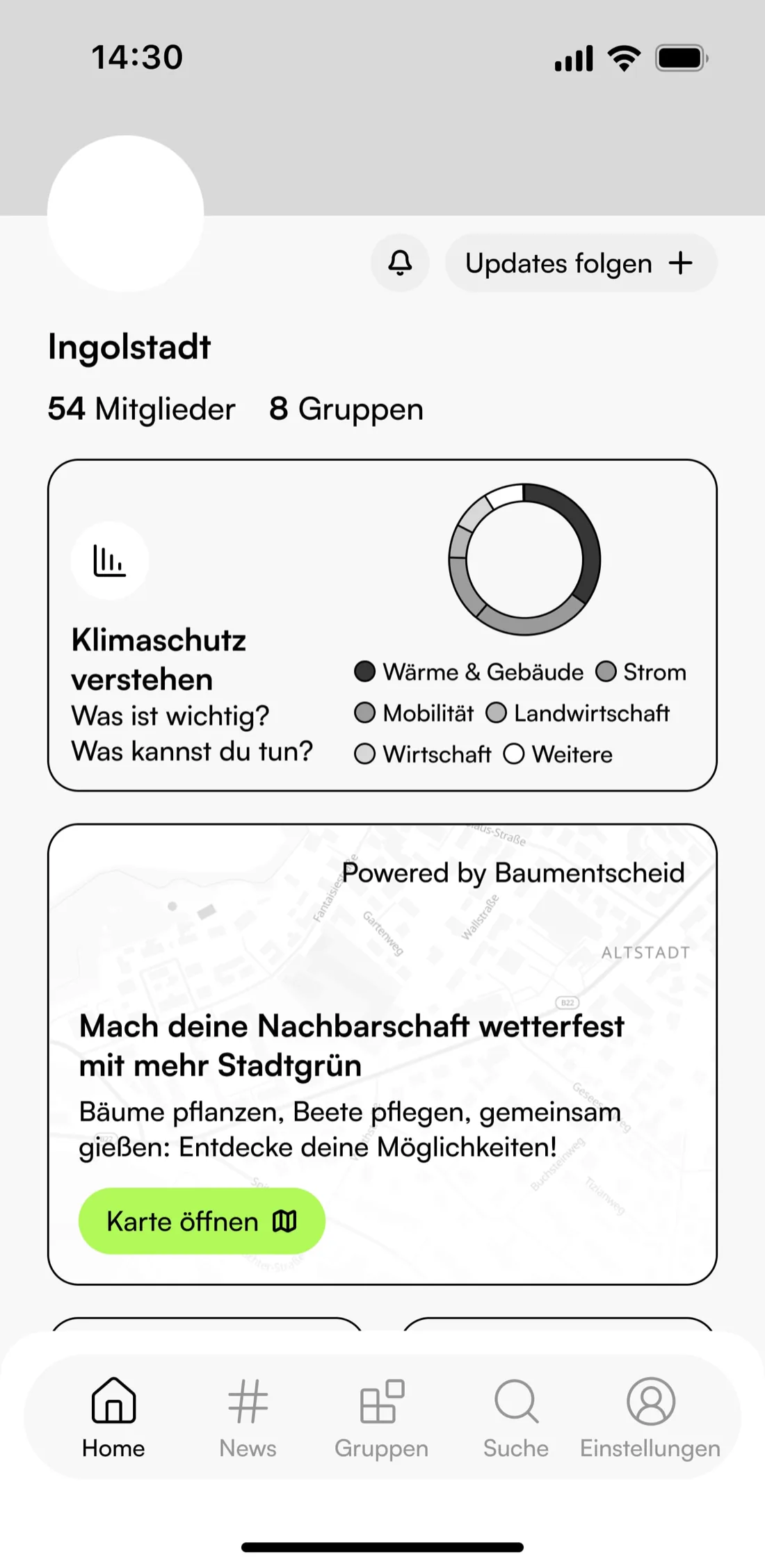 Plattform-App: Aktivitäten und Gruppen in Ingolstadt entdecken