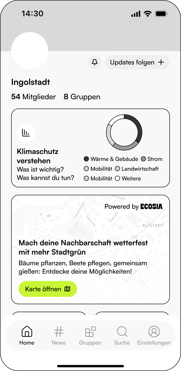 Plattform-App: Aktivitäten und Gruppen in Ingolstadt entdecken